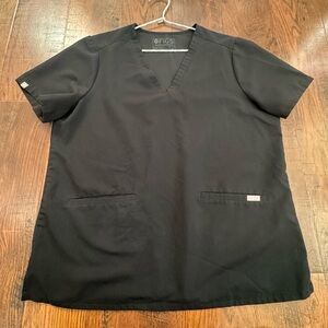 Figs technical collection Casma three pockets women’s scrub top V-neck Black XL